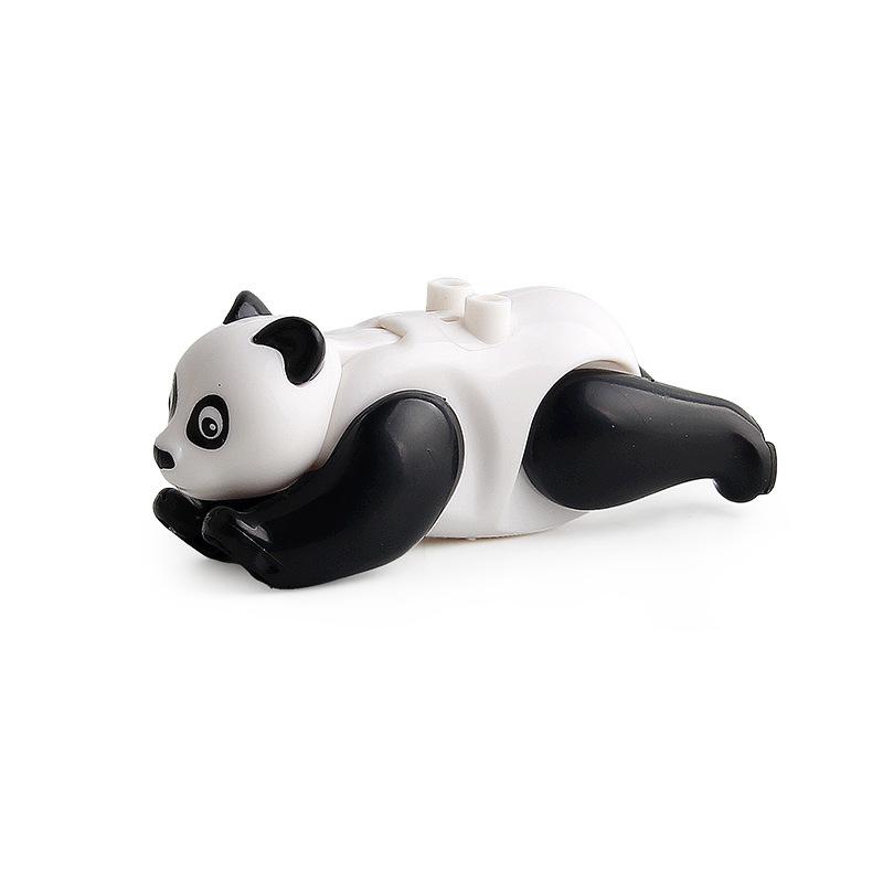 Jm024 Animal Building Block Bag Protection Animal Panda Assembly Puzzle Building Block Toy Ornament Collection