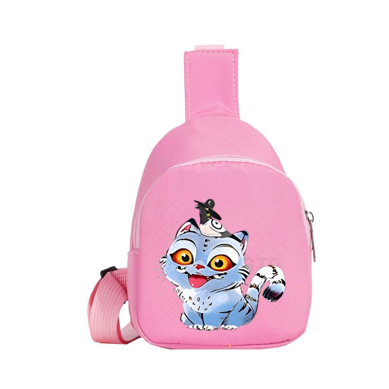 Children'S Breast Bag Animation Cartoon Peripheral Printing Casual Shoulder Bag Going Out Portable Messenger Bag