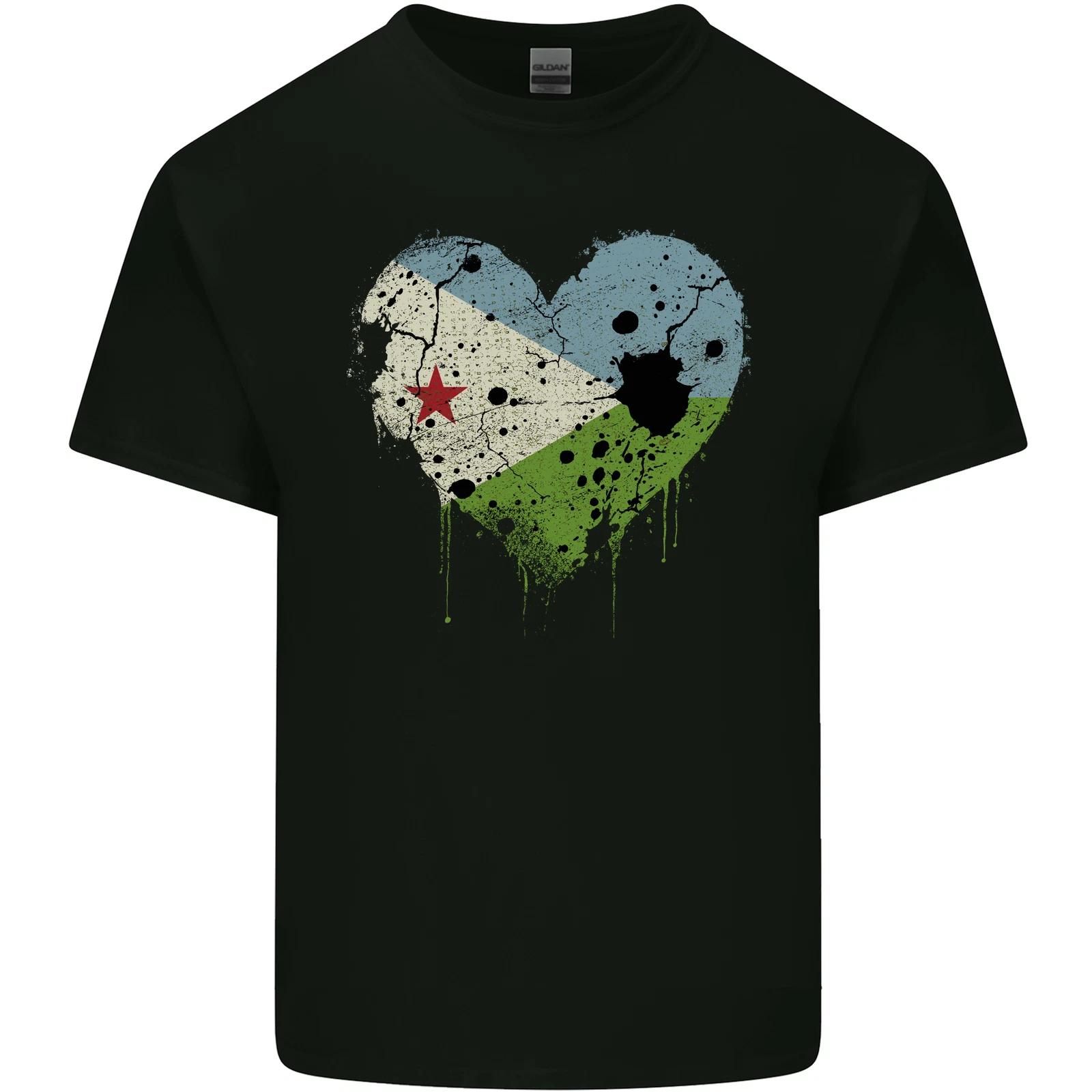 Love Djibouti Flag Djiboutians Day Football Kids T-Shirt Childrens 3XL