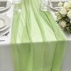 Boho Sheer Chiffon Fabric Table Runner Rustic Romantic Tulle Table Runner for Christmas Wedding Party Birthday Table Decorations