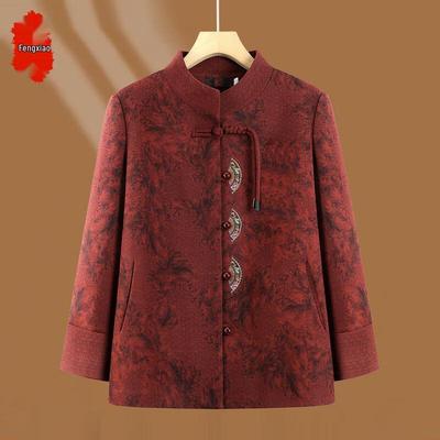 Fengxiao Elderly Women's New Chinese Style Floral Coat