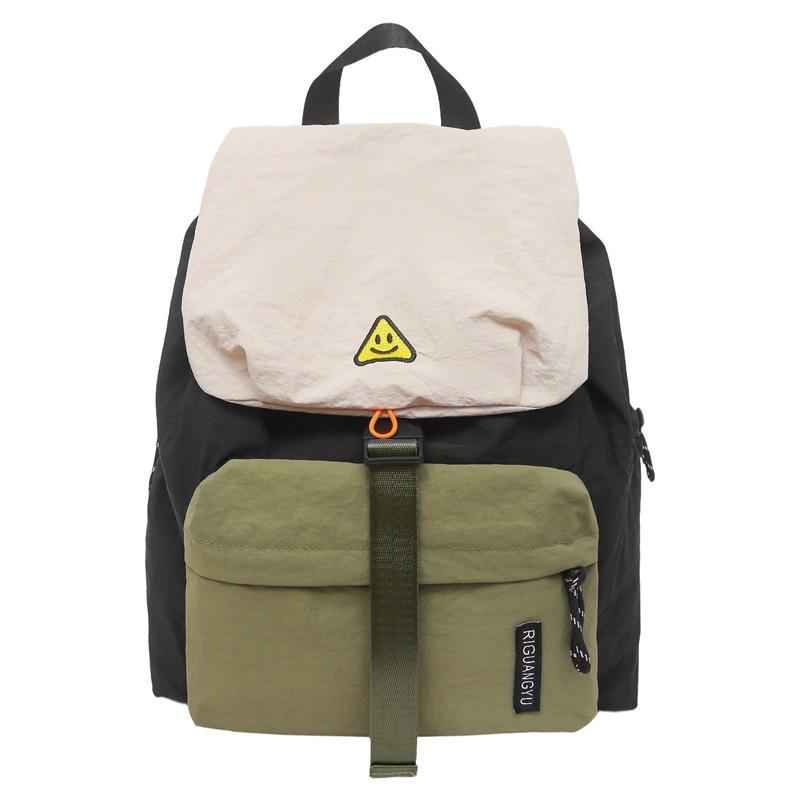 Large capacity backpack female casual versatile student class schoolbag middle and high school trend lightweight travel backpack