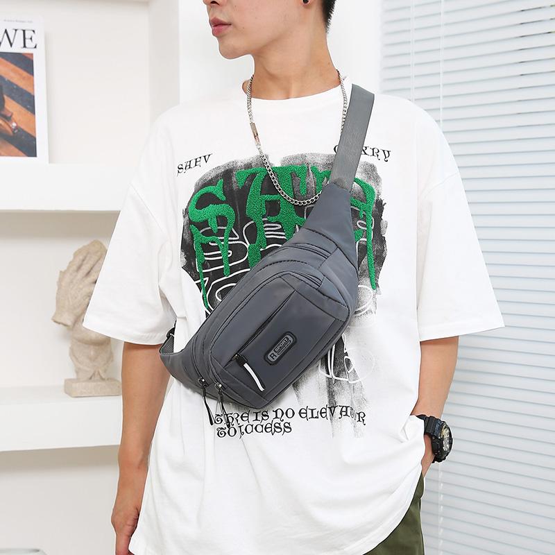 Men Nylon Fanny Waist Packs Unisex Fit Waistpack Mobile Sports Outdoor Running Anti Theft Ultra Thin Invisible Waist Bag