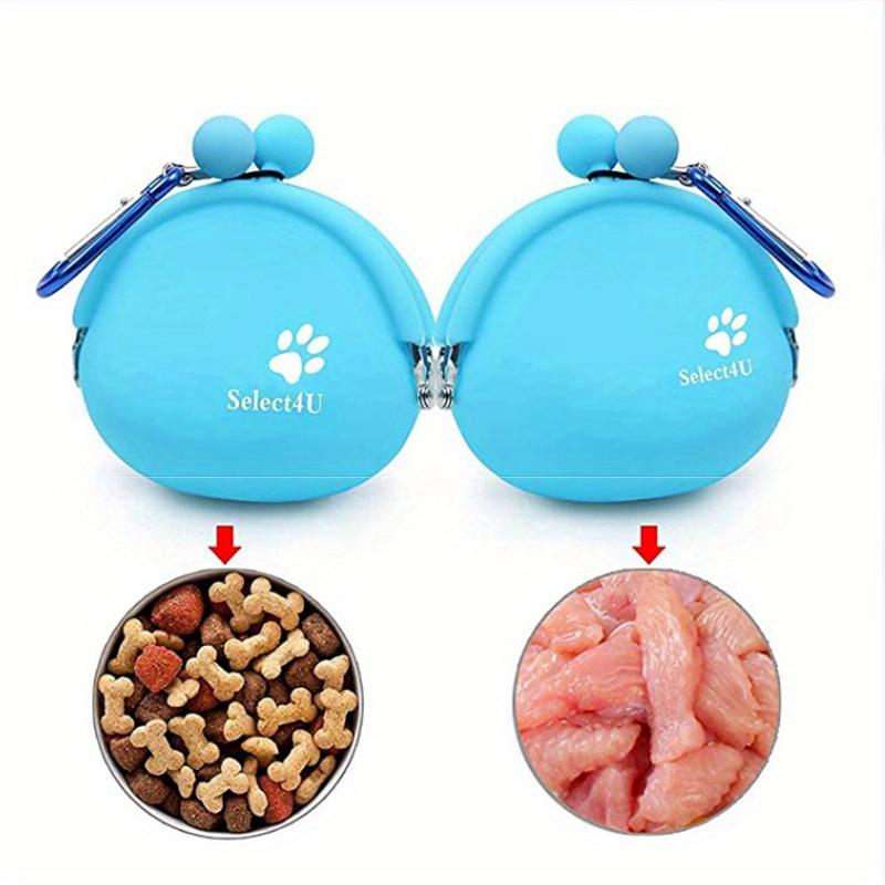 Silicone Pet Dog Train Food Snacks Pockets Bag Walking Dog Training Food Storage Waist Pet Travel Outdoor Product Dog Treat Bag