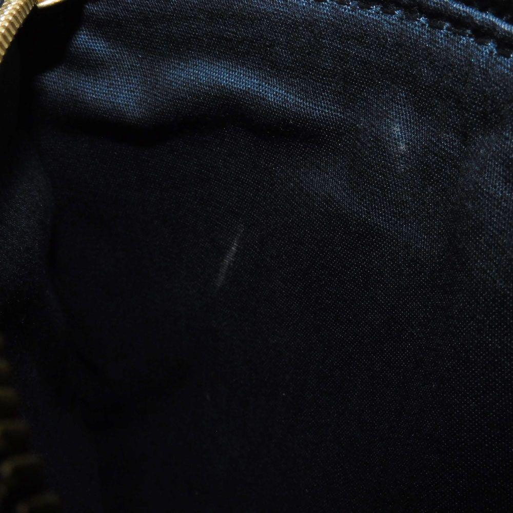 Used 9726 Willow Bucket Bag CA837 7921 C Mark Denim Pebble Calfskin 2-Way Crossbody Bag with C Logo Turn Lock, Blue,