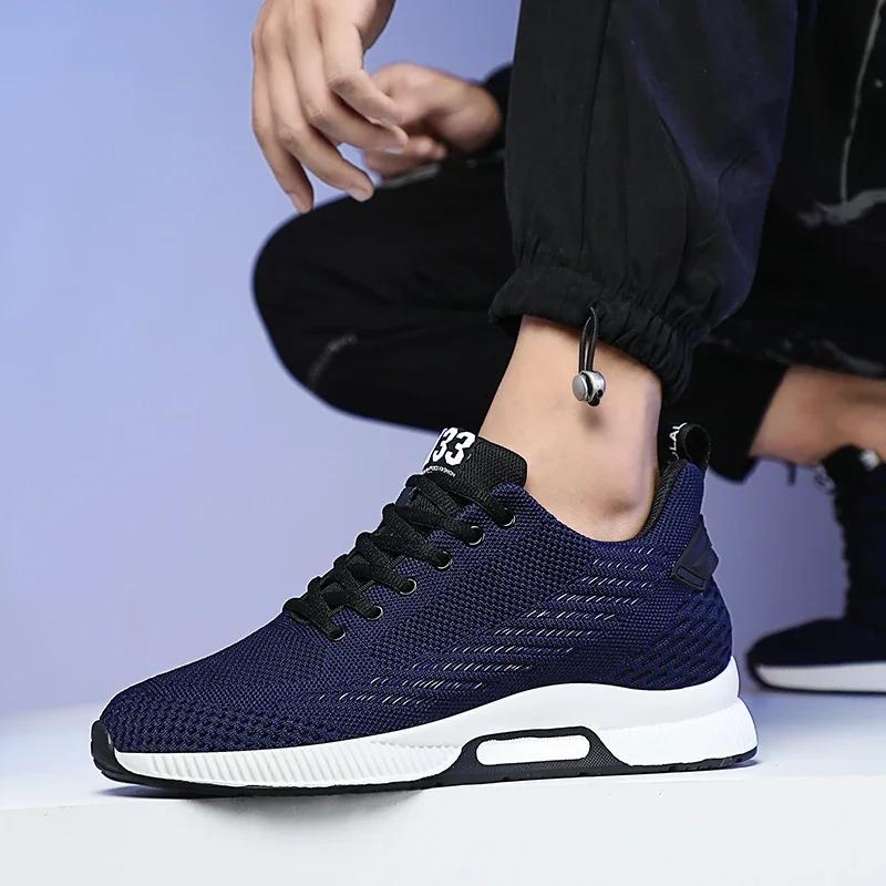 Mens Sneakers Fashion Comfortable Running Shoes Outdoor Classic Casual Shoes Men Mesh Sport Shoes Wear-Resistant Waling Sneakers