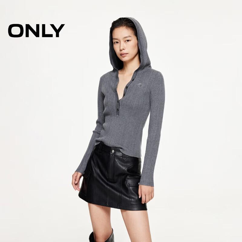 

ONLY Women s Half-Zip Hooded Knit Sweater S