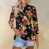 Chemise imprimée à manches courtes et revers pour femmes, hauts boutonnés décontractés à la mode