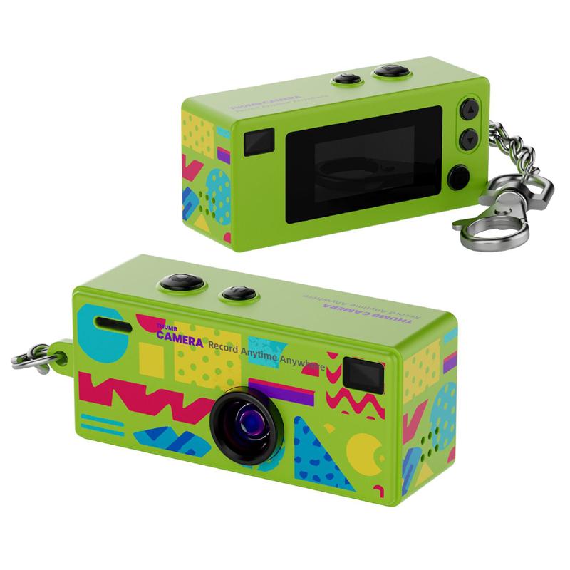 Mini Digital Camera 0.96 Inch Keychain Camera Retro Support Memory Card 1080P Very Small Camcorder Video Recorder with Flash