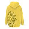 Women's Long Sleeve Print Sweatshirt Long Sleeve Pocket Jacket Zipper Hoodie Coat