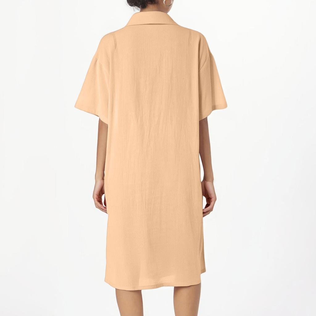 Women's Casual Short-sleeved Regular-length Plus-size Open Cardigan Dress