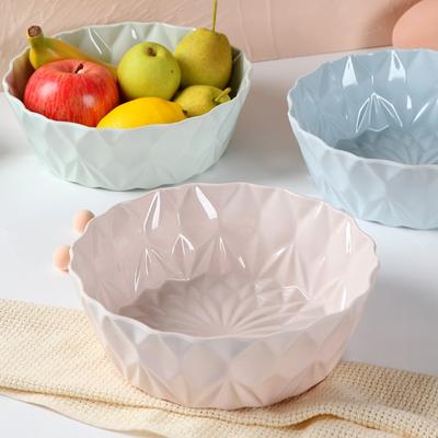 Artículos para el hogar Plato de frutas Creativo Estilo Ins Sencillo Plato de frutas de Año Nuevo Imitación Porcelana Lujo Ligero Color Sólido Plato de frutas