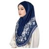 Breathable Eid Al-Fitr Long Floral Turban Adjustable Ethnic Style Printed Arab Lady Headscarf Elastic Long Hijab Head Wrap Daily