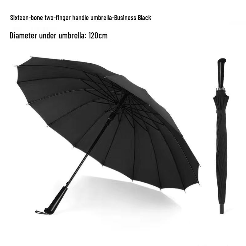 16-Rib Windproof Rainbow Umbrella - Long Handle, Sun & Rain Protection, Perfect for Business & Logo Advertising