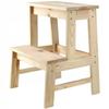 KADAX Wooden Kitchen Stool 50cm Platform With Step Solid
