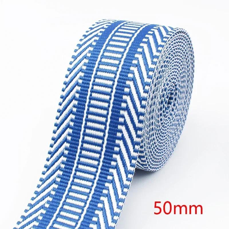 2/3/5M Meetee 38/50mm Jacquard Polyester Webbing Tape By Meter Decorative Ribbon Band Backpack Strap Clothes Sewing Accessories