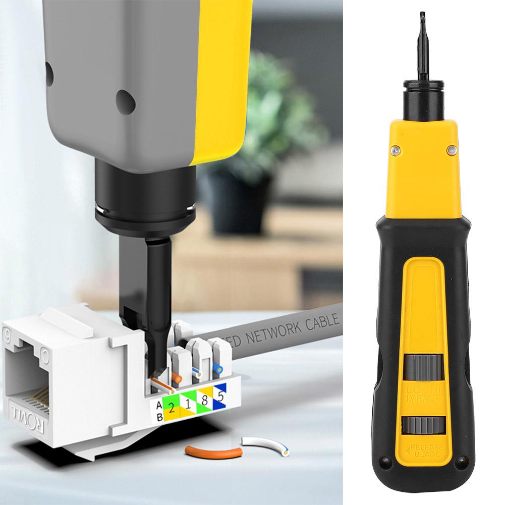 Punch Down Tool Steel Plastic Handle Wire Cutter Crimping Electrical Equipment Supplies