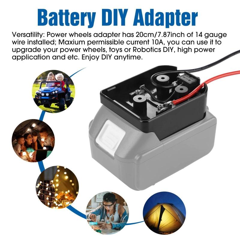 Power Connector Adapter Dock Holder With I/O Switch for 14.4-60V Li-Ion Battery Power Tool Battery Converters