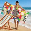 Cartoon Park South Print Beach Towel, Large Soft Quick Dry Towel for Beach Camping Swimming