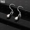 925 Sterling Silver Simple Teardrop-Shaped Pendant Earrings - Fashion Gift Jewelry