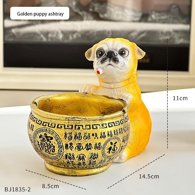 New Ashtray Series Creative Personality Diligent Dog Ashtray Decoration Home Living Room Office Cute Birthday Gift