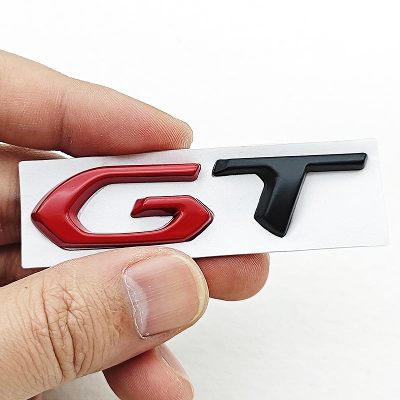 

3D Metal GT Logo Badge Car Rear Trunk Sticker Emblem For Peugeot 308 407 106 205 206 208 108 406 408 306 Accessories красный черный