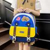 Fashion Blocked Color Design Cartoon Bear And Eye Printed Backpack Children