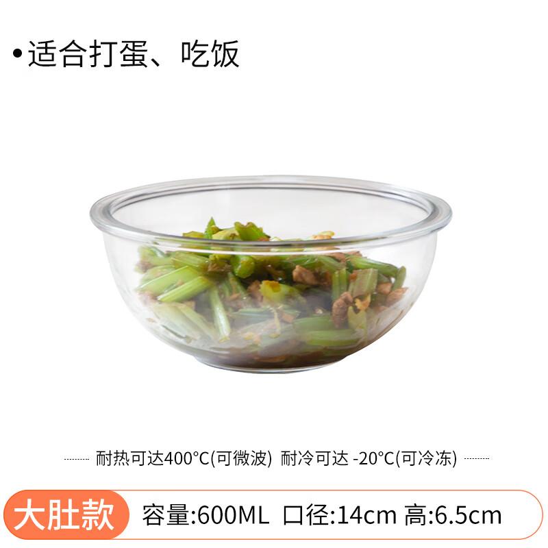 Flaiventz Large Transparent Glass Mixing Bowl