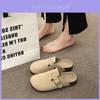 Stilvolle Bequeme Slip-on Clogs Für Damen Mit Dicker Sohle Freizeit-Schuhe In Braunen Oder Khaki-Farben