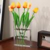 Lightweight Flower Vase Clear Acrylic Flower Holder New Book Vase  for Home Office Decoration