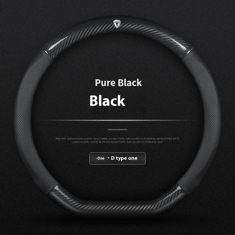 ALM1 Tesla Model 3 Y S Model X Roadster Carbon Fiber Leather Anti-slip Breathable Tesla Car Steering Wheel Cover Accessories
