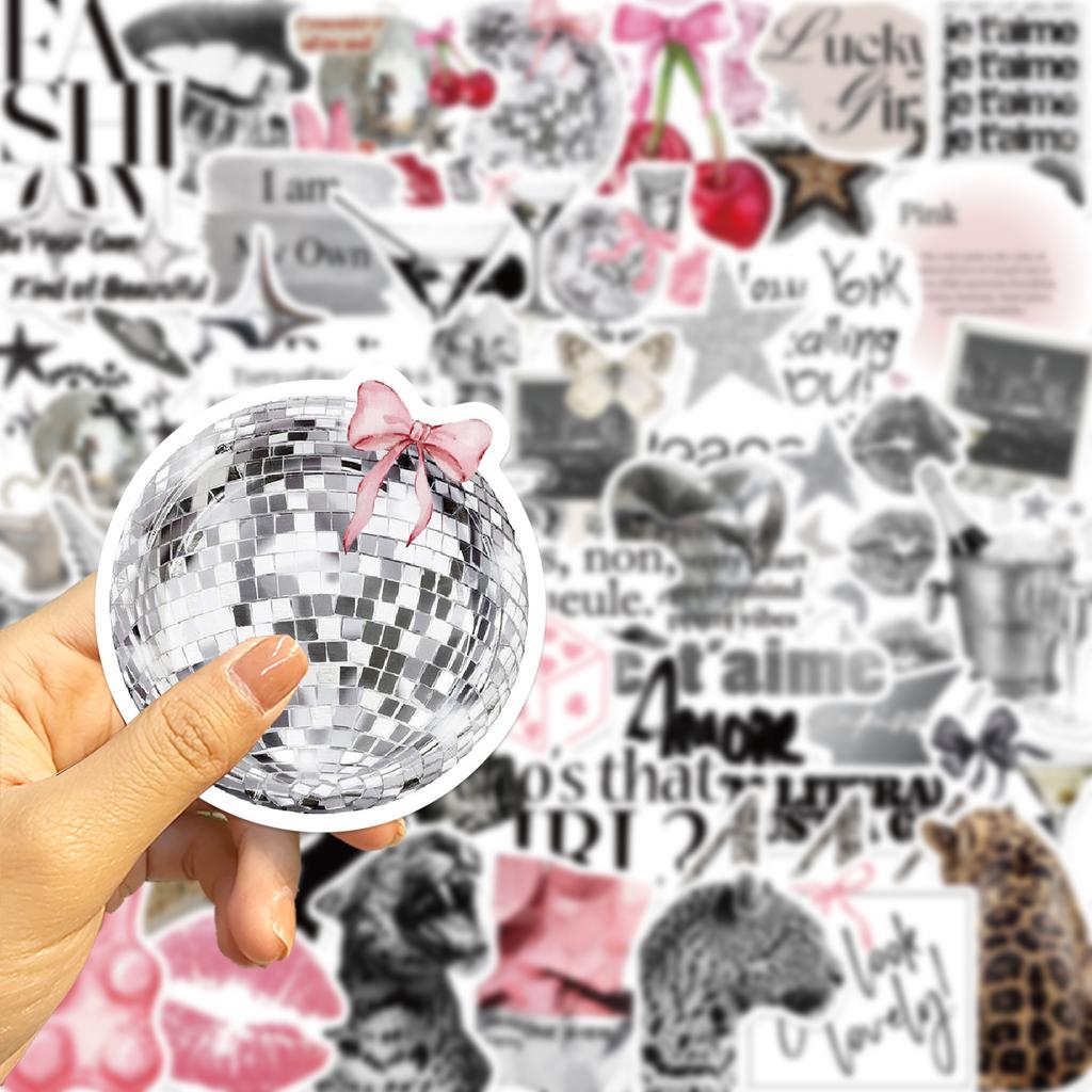 50pcs/set Lucky Stickers Vintage Aesthetics Romance Funny Doodle Cartoon Art Cool Deacl Pack Decoration Suitcase DIY Party Gift