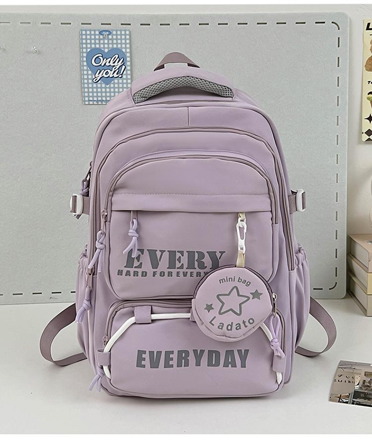 Schoolbag Korean version contrasting color splicing backpack 1011 new fashion and light travel backpack casual tooling style school bag