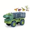 Youngsters's Large Dinosaur Transporter Toy T Rex Car, Unbreakable Youngsters's Toy Inertia Car, Car 1+3 Small Dinosaurs+1 Egg+1 Tree,Style Random