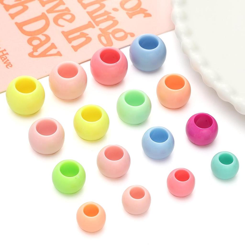 6-20mm Acrylic Ice Ceam Colored Macroporous Beads For DIY Necklace Bracelet Earrings Jewelry Making Craft Accessories