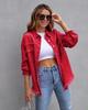 New 2023 Women's Autumn/Winter Denim Cardigan - Solid Color, Single-Breasted Turn-Down Collar Shirt Jacket