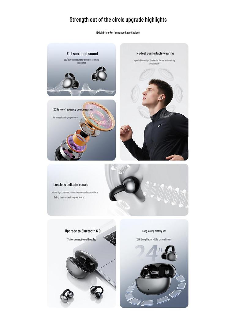 Z72 Smart Multilingual AI Translation In-Ear Sports Bluetooth Earbuds