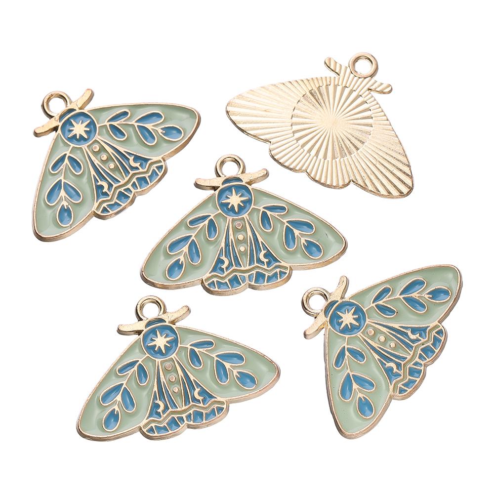 

10pcs Enamel Butterfly Alloy Pendants Colorful Dropping Oil Necklace Charms For DIY Jewelry Bracelet Earrings Making Findings