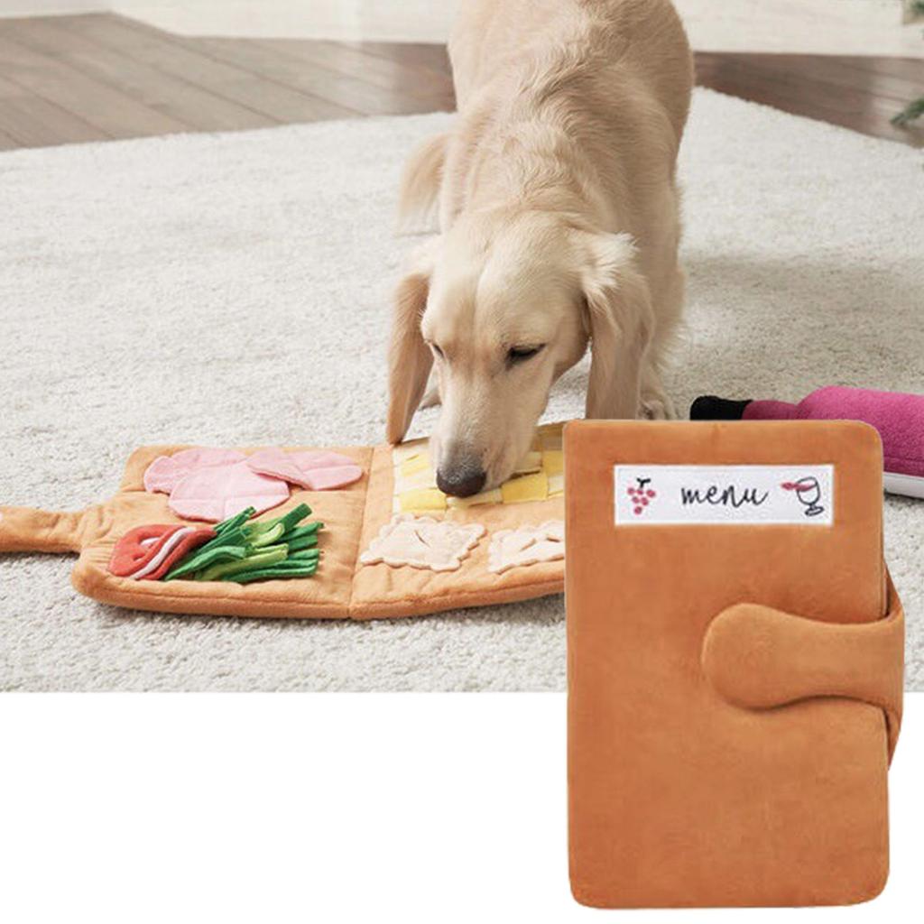 Pet Dogs Snuffle Toy for Small Dogs Plush Toy Puzzle Book Interactive Teething Toy Aggressive Chewers Toy Puppy Favor