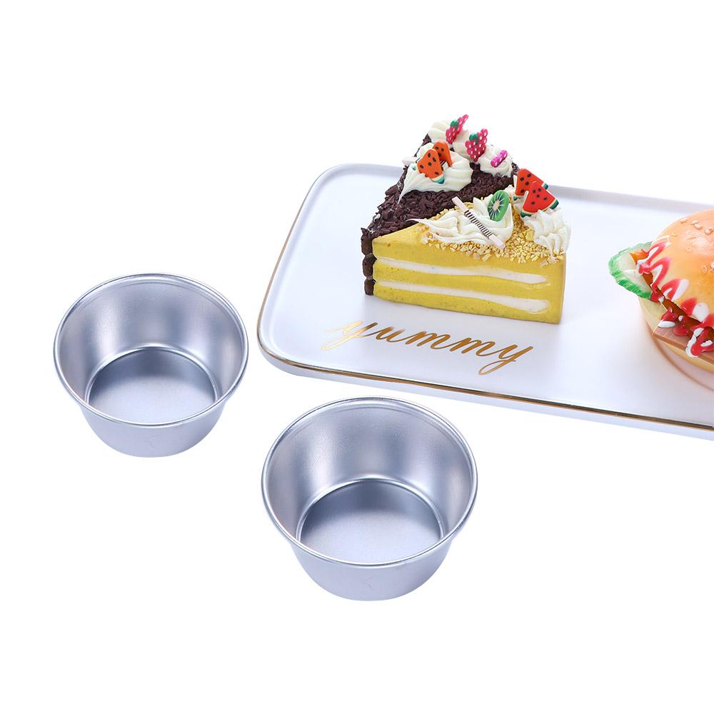 4Pcs Aluminum Zinc Zinc Alloy Individual Bakeware Tumblers Baking Tool Pudding Mould Egg Tart Mold Muffin Cup
