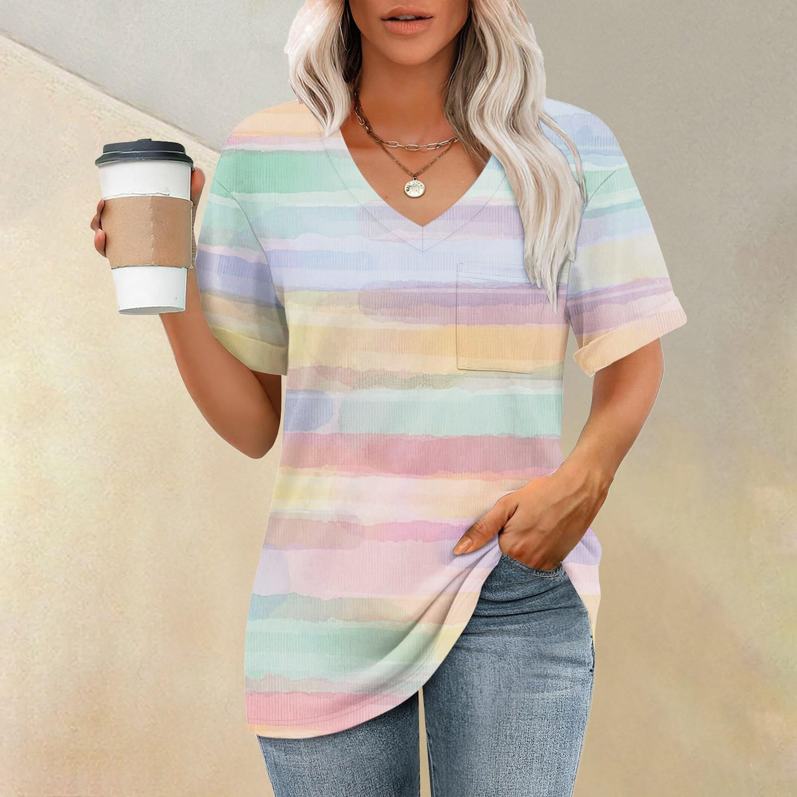 

Женские футболки с V-образным вырезом и коротким рукавом, летние топы, повседневные базовые футболки, модные XXL розовый