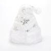 2025 NEW 32*40cm White Plush Christmas Hat Gold Silver Beads Embroidered Adult Christmas Hat Holiday Home Decorations