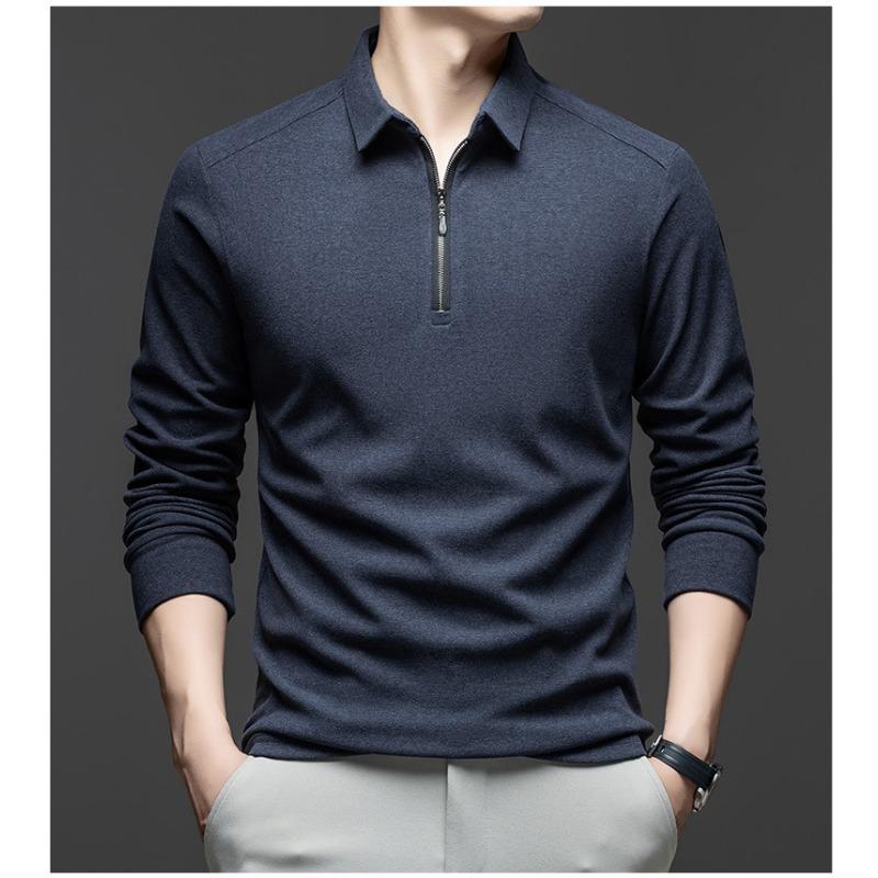 Men S Half Zip Long Sleeve Polo Shirt Casual Fashion Top