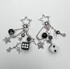 Practical Unique Star Black Eight Keychain With Dices Designs Accessory for Trendy Adults and Game Enthusiasts