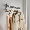 Opvouwbaar kleerhangerrek Wandmontage Geen boor Winddicht Antislip Modern Heavy Duty Indoor Badkamer Kleding Drooghouder Organizer
