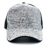Nueva gorra con incrustaciones de diamantes para mujer, gorra de béisbol sencilla y sencilla, ajustable, informal, ropa de calle para exteriores, sombrero de moda