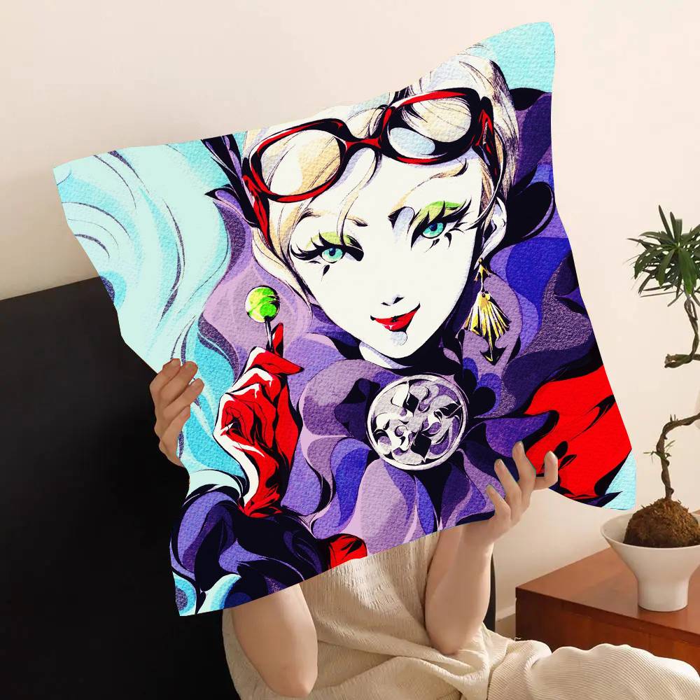Jeanne Game B-BAYONETTA Pillow Case Fashion Square Pillowcase Bedroom Sofa Room Ins Decoration Leisure