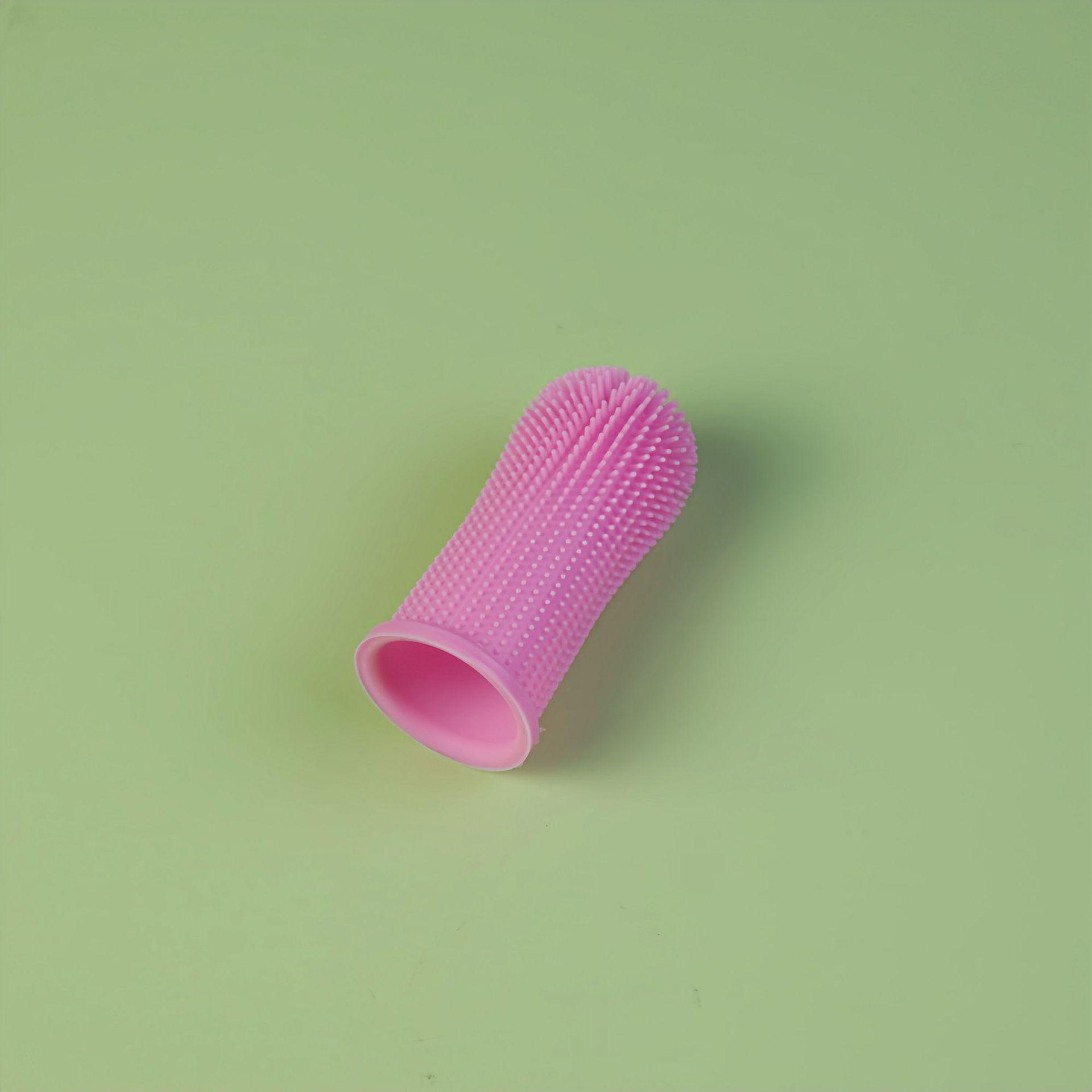 Silicone Double Finger Pet Toothbrush for Cats and Dogs