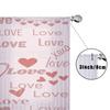 1PC Pink Love Heart Sheer Curtains Valentine Romantic Window Drape Light Filtering for Bedroom Living Room Home Decor