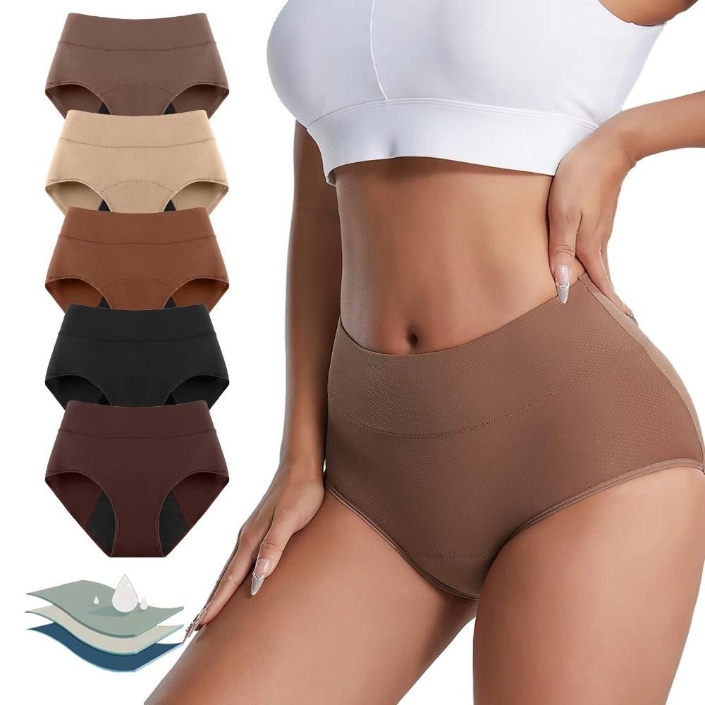 3 Layers Period Underwear High Waist Incontinence Underwear Leak Proof Panties for Women